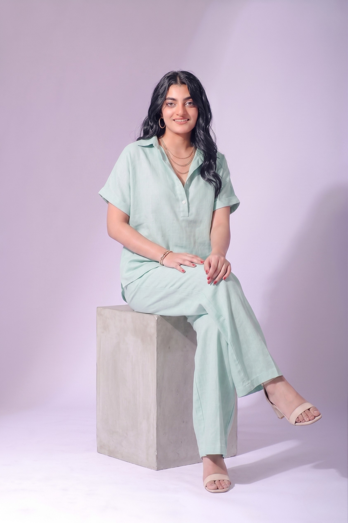 Mint Breeze Linen Co-Ords