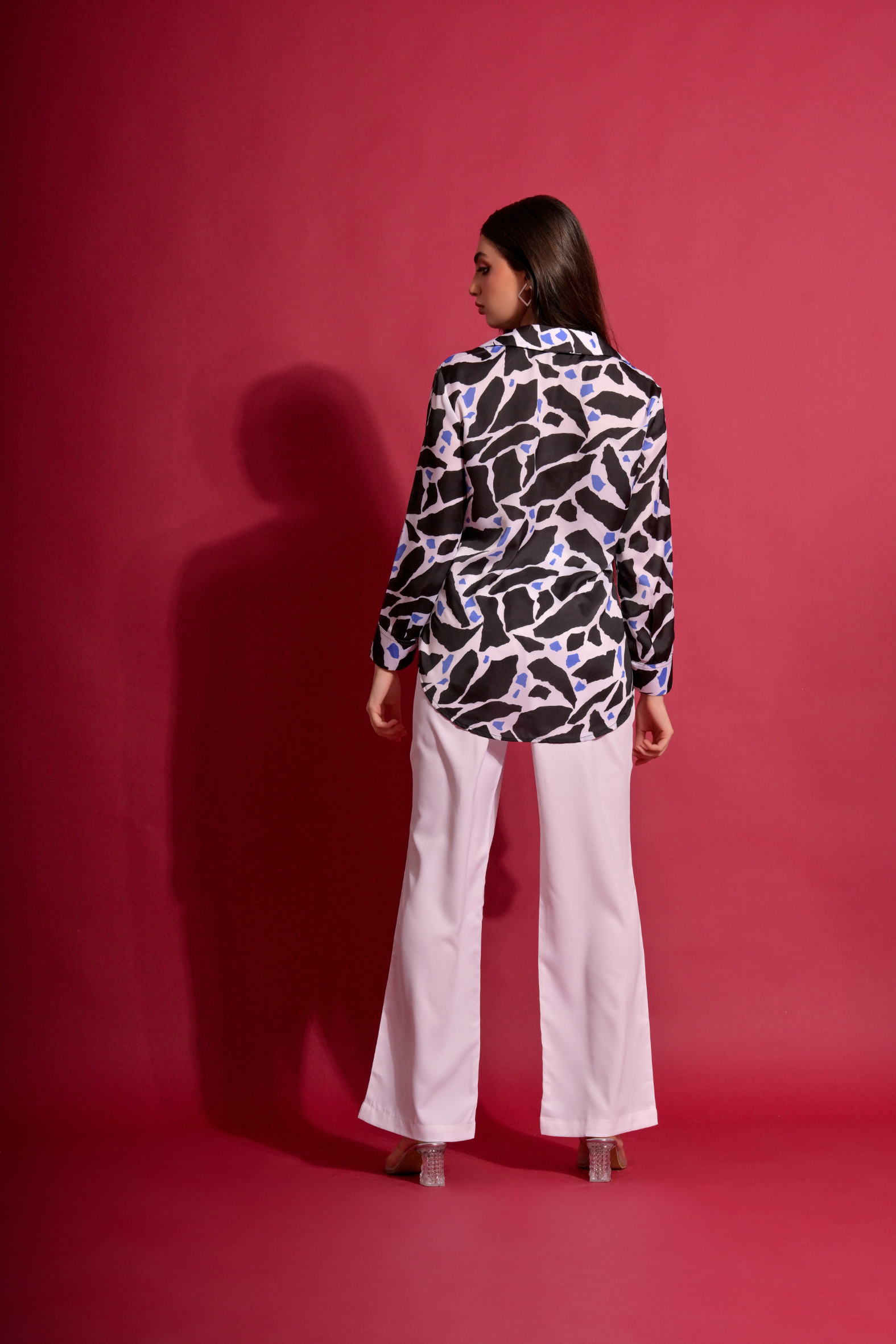 Abstract Relax Fit Shirt With Trouser (Combo)