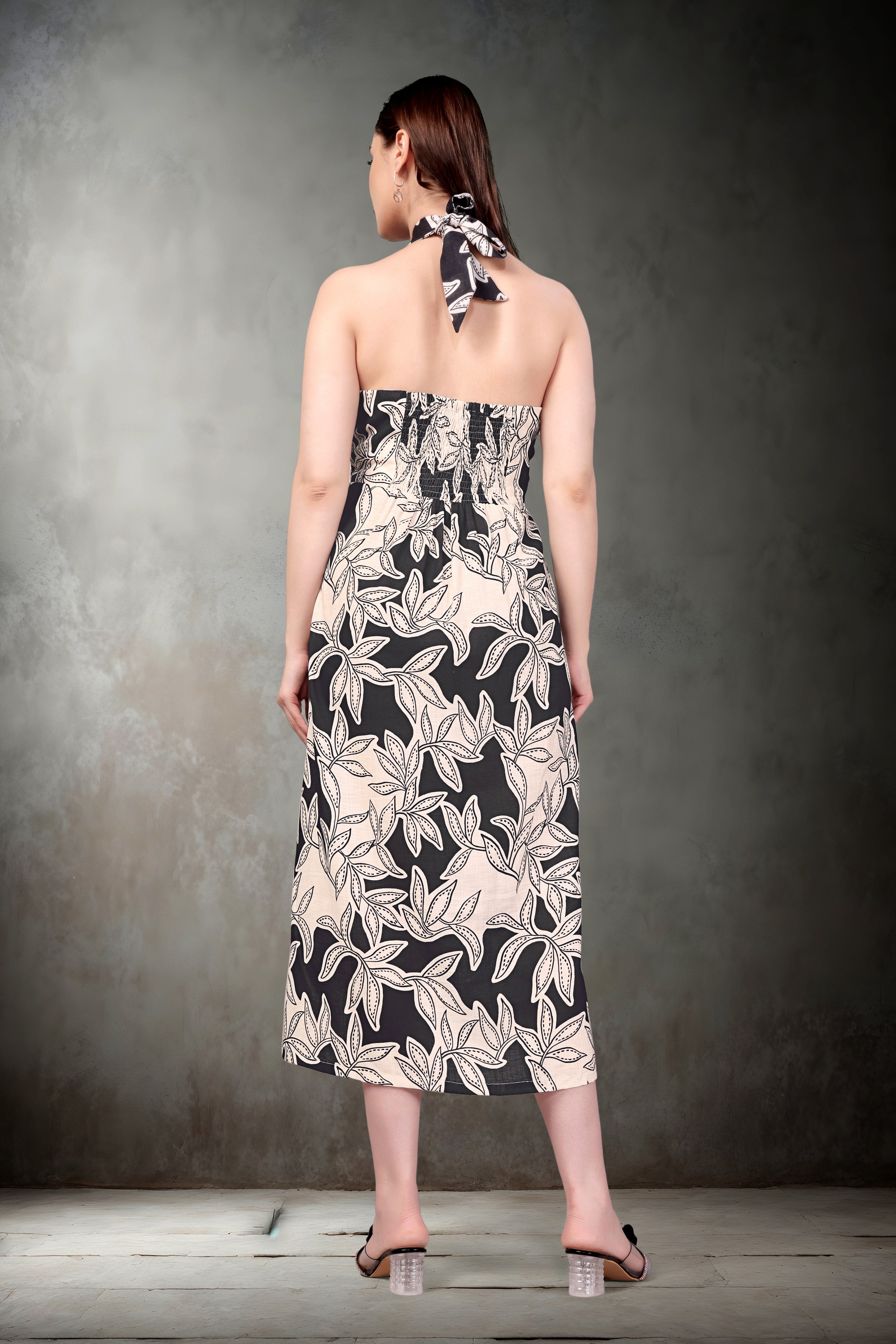Monochrome Bloom Maxi