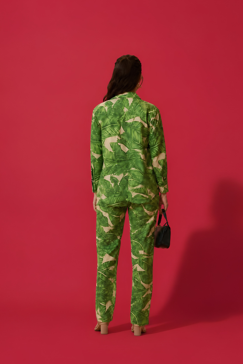 Tropical Green Leaf Co-Ord