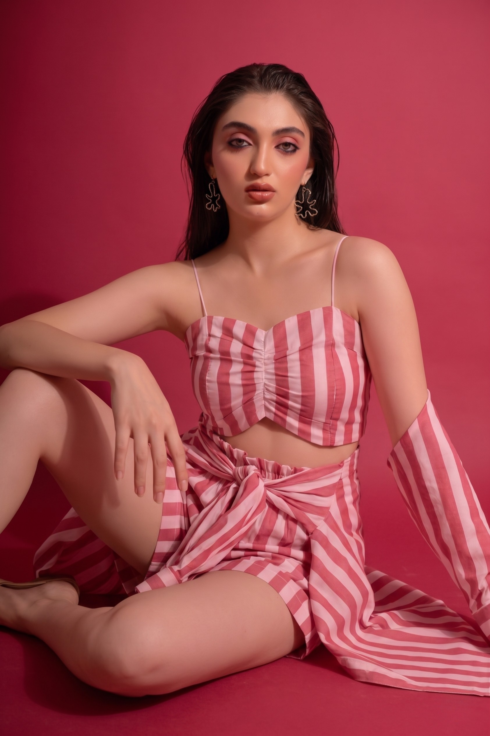 Pink Stripe 3 Piece Co-ord